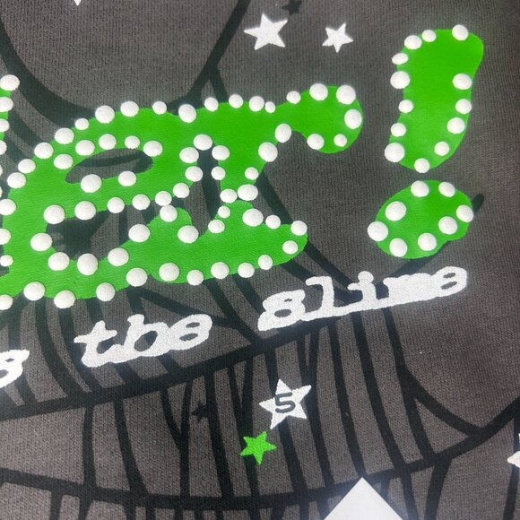 Spider Hoodie P*NK V2 Grey / Green Size Medium - Picture 4 of 8